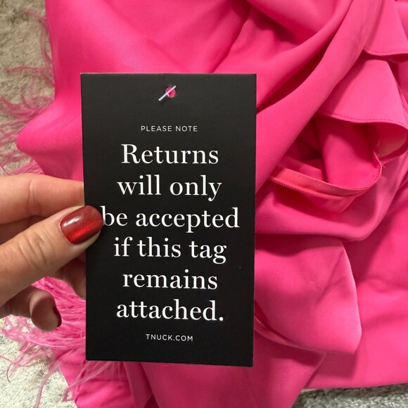 Tuckernuck Hot Pink Feather Jamie Dress | SMALL | SIZE 4-6 | NWT - Picture 14 of 15